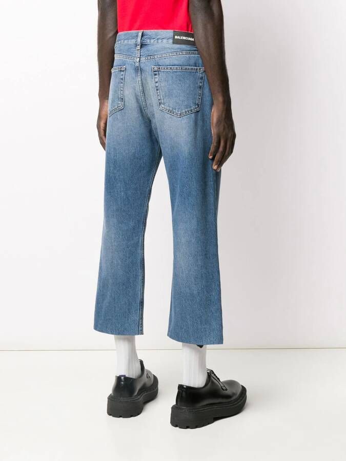 Balenciaga Cropped jeans Blauw
