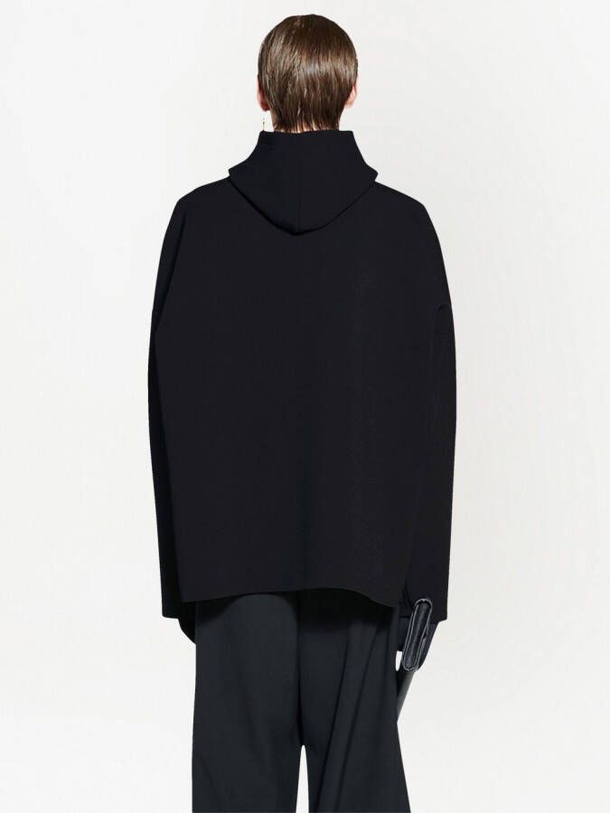 Balenciaga Gebreide hoodie Zwart