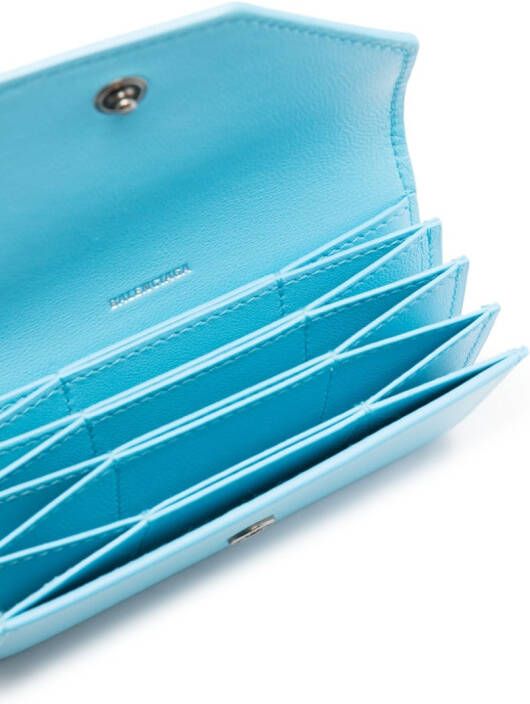 Balenciaga Envelope leren portemonnee Blauw