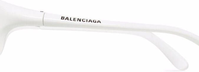 Balenciaga Eyewear Bat zonnebril met rechthoekig montuur Wit