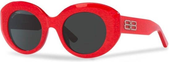 Balenciaga Eyewear BB0235S zonnebril met rond montuur Rood