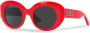 Balenciaga Eyewear BB0235S zonnebril met rond montuur Rood - Thumbnail 2
