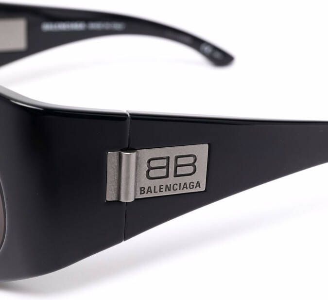 Balenciaga Eyewear Bold zonnebril met rond montuur Zwart