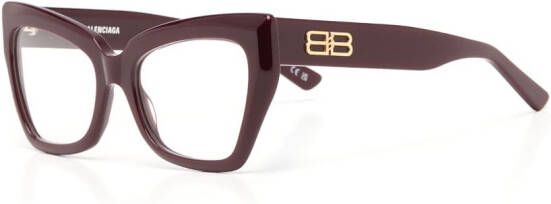 Balenciaga Eyewear Bril met cat-eye montuur Rood