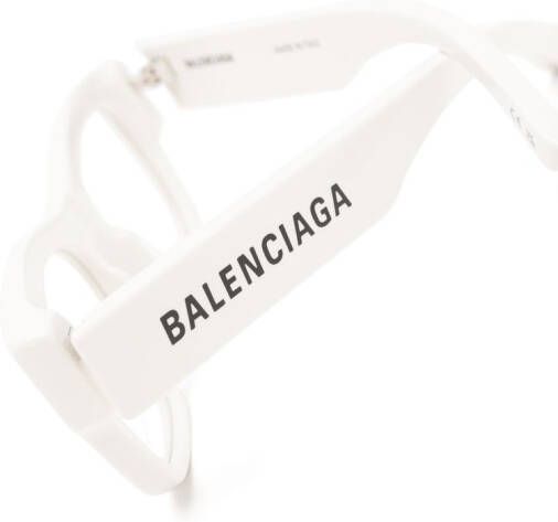 Balenciaga Eyewear Bril met rechthoekig montuur Wit