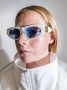 Balenciaga Eyewear Dinasty BB zonnebril met kattenoog montuur Wit - Thumbnail 2