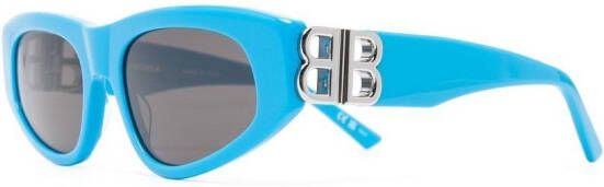 Balenciaga Eyewear Zonnebril met D-montuur Blauw