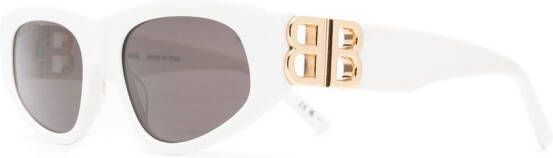 Balenciaga Eyewear Zonnebril met D-montuur Wit