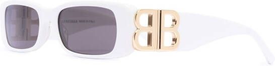 Balenciaga Eyewear Dynasty zonnebril met rechthoekig montuur Wit