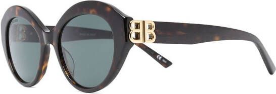 Balenciaga Eyewear Dynasty zonnebril met ovaal montuur Bruin