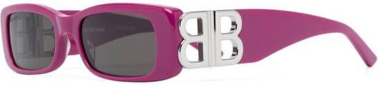 Balenciaga Eyewear Dynasty zonnebril met rechthoekig montuur Roze