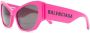 Balenciaga Eyewear Zonnebril met cat-eye montuur Roze - Thumbnail 2