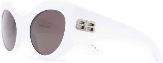 Balenciaga Eyewear Hourglass zonnebril met rond montuur Wit