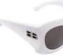 Balenciaga Eyewear Hourglass zonnebril met rond montuur Wit - Thumbnail 3