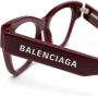 Balenciaga Eyewear Bril met gegraveerd logo Rood - Thumbnail 3