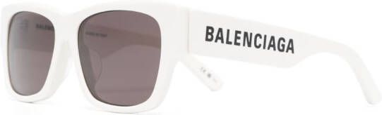 Balenciaga Eyewear Zonnebril met vierkant montuur Wit