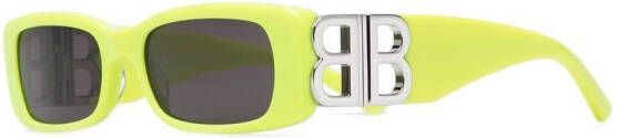 Balenciaga Eyewear Zonnebril met rechthoekig montuur Geel