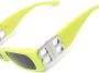 Balenciaga Eyewear Zonnebril met rechthoekig montuur Geel - Thumbnail 3