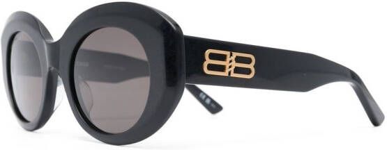 Balenciaga Eyewear Zonnebril met rond montuur Zwart