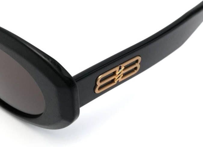 Balenciaga Eyewear Zonnebril met rond montuur Zwart