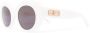Balenciaga Eyewear Zonnebril met oversized rond montuur Wit - Thumbnail 2