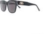 Balenciaga Eyewear Paris zonnebril met vierkant montuur Zwart - Thumbnail 2