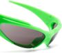 Balenciaga Eyewear Reverse Xpander zonnebril met rechthoekig montuur Groen - Thumbnail 3