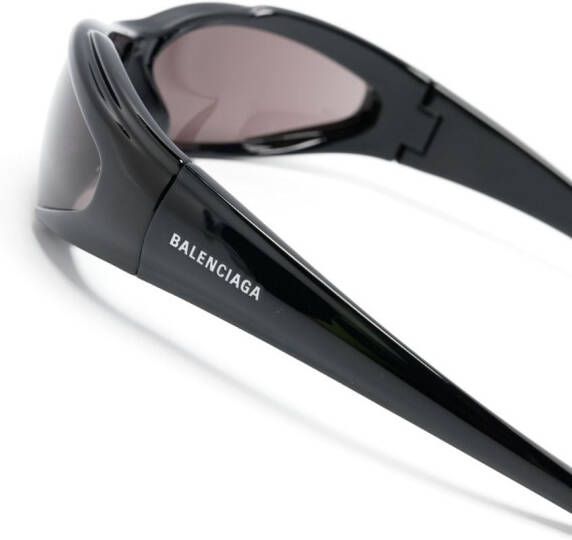Balenciaga Eyewear Reverse Xpander zonnebril met rechthoekig montuur Zwart