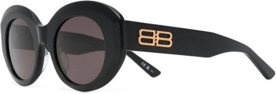 Balenciaga Eyewear Rive Gauche zonnebril met rond montuur Zwart