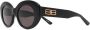 Balenciaga Eyewear Rive Gauche zonnebril met rond montuur Zwart - Thumbnail 2
