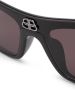 Balenciaga Eyewear Shield zonnebril met rechthoekig montuur Zwart - Thumbnail 3