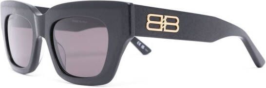 Balenciaga Eyewear Zonnebril met logoplakkaat Zwart