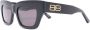 Balenciaga Eyewear Zonnebril met logoplakkaat Zwart - Thumbnail 2