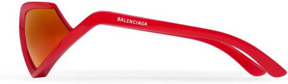 Balenciaga Eyewear Side Xpander Cat zonnebril met gespiegelde glazen Rood