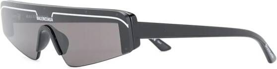 Balenciaga Eyewear Ski zonnebril met rechthoekig montuur Zwart