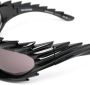 Balenciaga Eyewear Spike zonnebril met biker montuur Zwart - Thumbnail 3