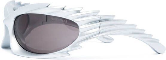 Balenciaga Eyewear Zonnebril met rechthoekig montuur Zilver