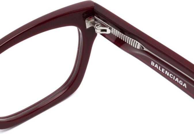 Balenciaga Eyewear Bril met vierkant montuur Rood