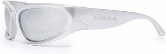 Balenciaga Eyewear Swift zonnebril met ovaal montuur Zilver