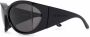 Balenciaga Eyewear Void zonnebril met vlinder montuur Zwart - Thumbnail 2