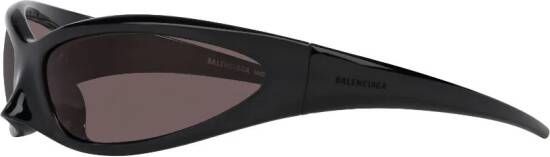Balenciaga Eyewear Zonnebril met biker montuur Zwart