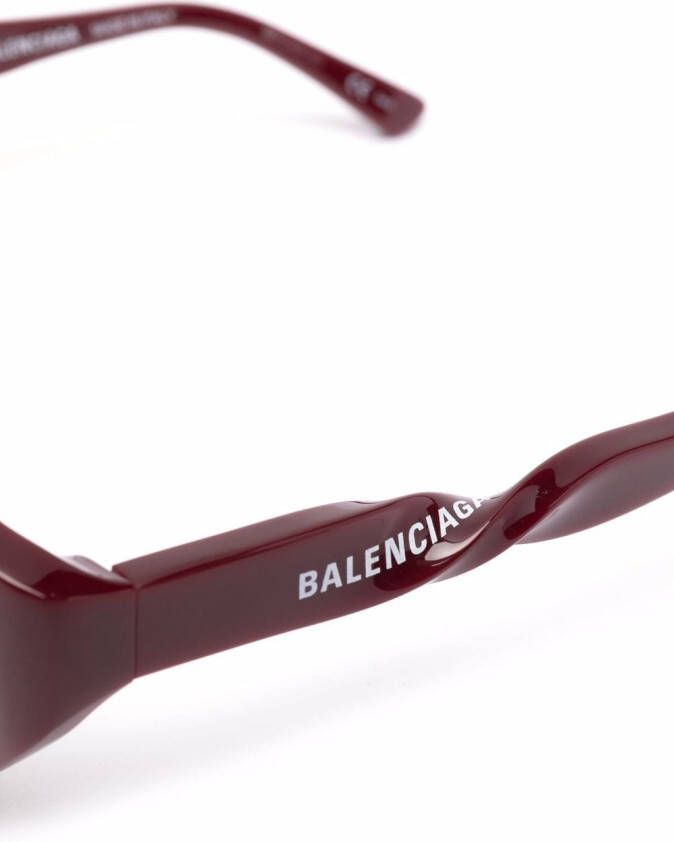 Balenciaga Eyewear Zonnebril met cat-eye montuur Rood