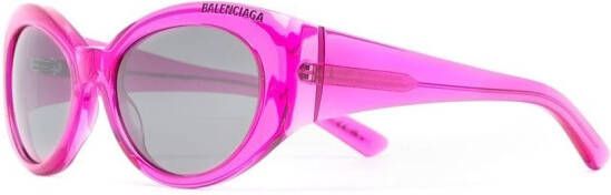 Balenciaga Eyewear Zonnebril met logo reliëf Roze