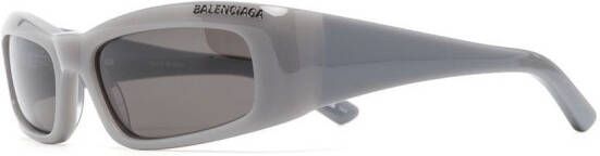Balenciaga Eyewear Zonnebril met logoprint Grijs
