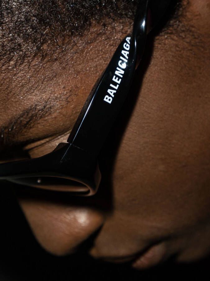 Balenciaga Eyewear Zonnebril met logoprint Zwart