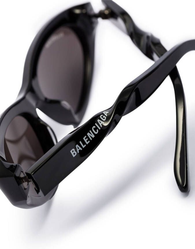 Balenciaga Eyewear Zonnebril met logoprint Zwart