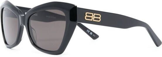 Balenciaga Eyewear Zonnebril met monogram plakkaat Zwart