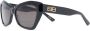 Balenciaga Eyewear Zonnebril met monogram plakkaat Zwart - Thumbnail 2