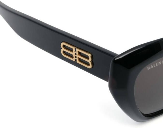 Balenciaga Eyewear Zonnebril met monogram plakkaat Zwart