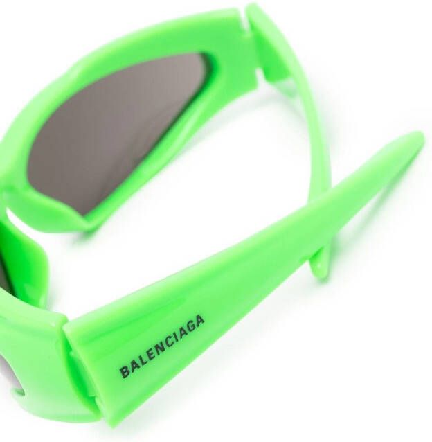 Balenciaga Eyewear Zonnebril met ovaal montuur Groen
